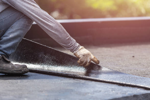 Professional Waterproofing technician working in Almond, WI